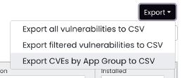 Export Vulnerabilities